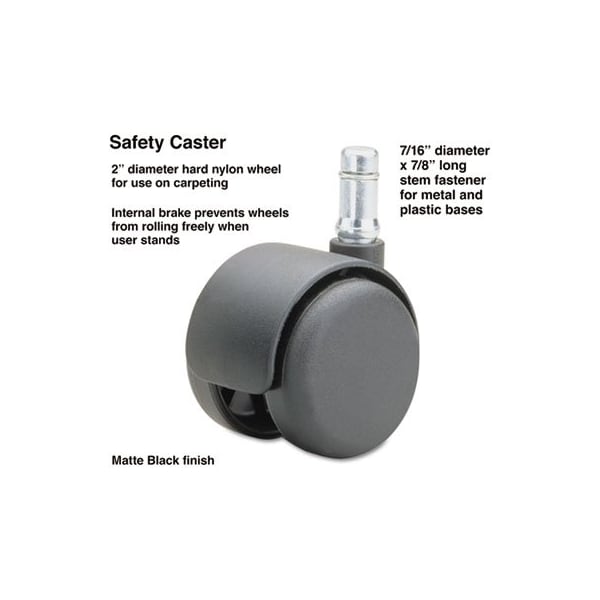 Master Caster Co Master, SAFETY CASTERS, STANDARD NECK, NYLON, B STEM, 5PK 64234 - main